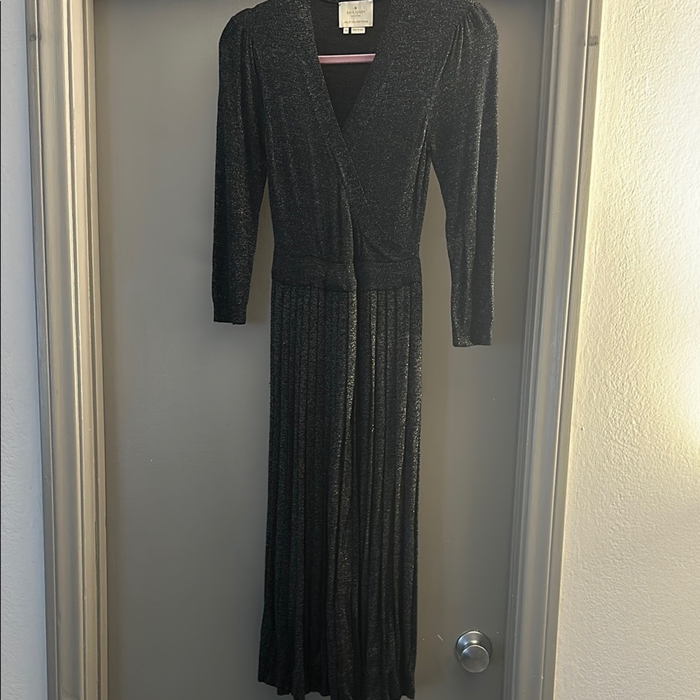 Kate Spade Black sparkle Long Sleeve Dress